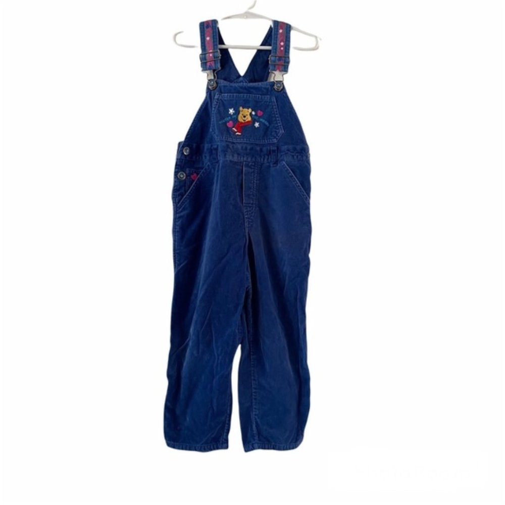 Retro Winnie the Pooh Velvet Overalls